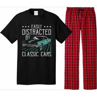 Easily Distracted By Classic Cars Funny Old Vintage Car Guy Pajama Set