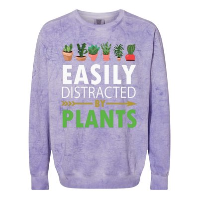 Easily Distracted By Plants Colorblast Crewneck Sweatshirt