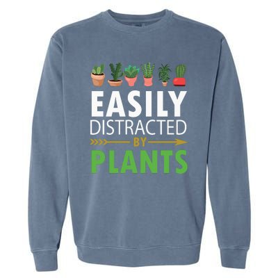 Easily Distracted By Plants Garment-Dyed Sweatshirt