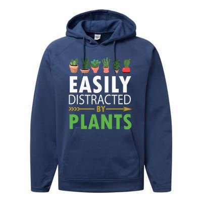 Easily Distracted By Plants Performance Fleece Hoodie