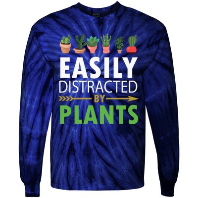 Easily Distracted By Plants Tie-Dye Long Sleeve Shirt