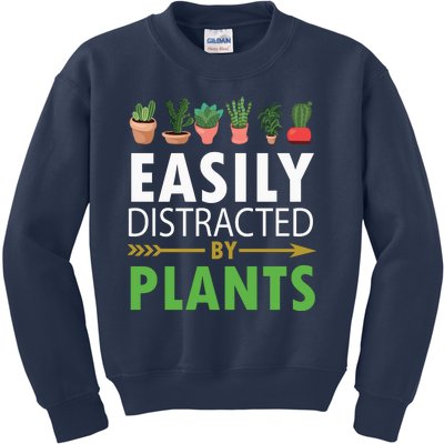 Easily Distracted By Plants Kids Sweatshirt