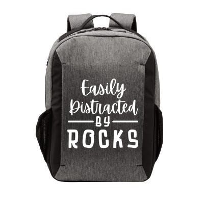 Easily Distracted By Rocks Geology Collecting Lovers Vector Backpack