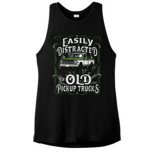 Easily Distracted By Old Pickup Trucks Easily Distracted By Ladies PosiCharge Tri-Blend Wicking Tank