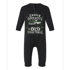 Easily Distracted By Old Pickup Trucks Easily Distracted By Infant Fleece One Piece