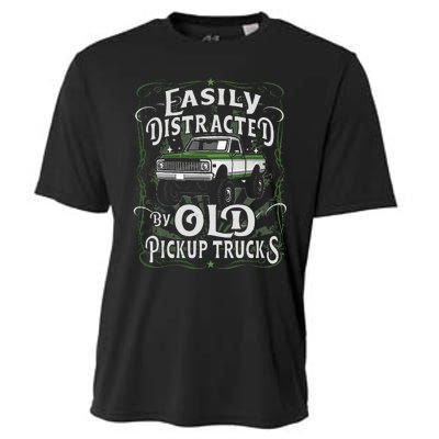 Easily Distracted By Old Pickup Trucks Easily Distracted By Cooling Performance Crew T-Shirt