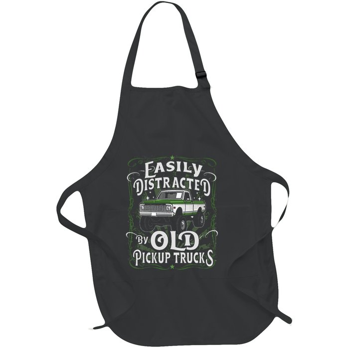 Easily Distracted By Old Pickup Trucks Easily Distracted By Full-Length Apron With Pockets