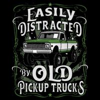 Easily Distracted By Old Pickup Trucks Easily Distracted By Full-Length Apron With Pockets