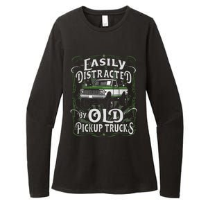 Easily Distracted By Old Pickup Trucks Easily Distracted By Womens CVC Long Sleeve Shirt