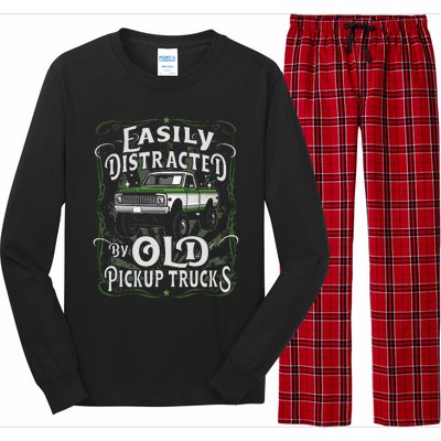 Easily Distracted By Old Pickup Trucks Easily Distracted By Long Sleeve Pajama Set