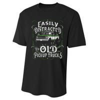 Easily Distracted By Old Pickup Trucks Easily Distracted By Performance Sprint T-Shirt