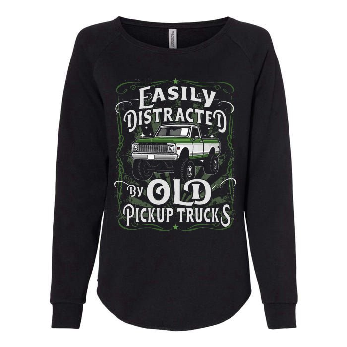 Easily Distracted By Old Pickup Trucks Easily Distracted By Womens California Wash Sweatshirt