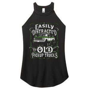 Easily Distracted By Old Pickup Trucks Easily Distracted By Women's Perfect Tri Rocker Tank