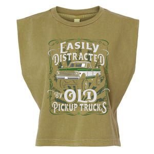 Easily Distracted By Old Pickup Trucks Easily Distracted By Garment-Dyed Women's Muscle Tee