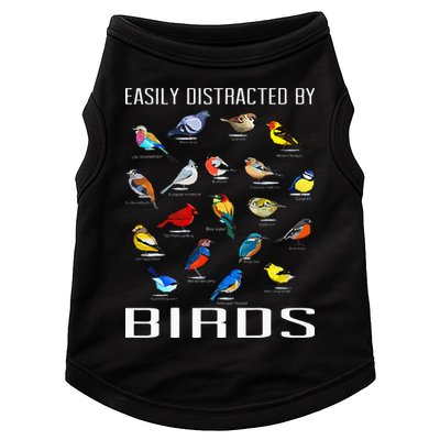 Easily Distracted By Birds Birdwatching Lover Birdwatcher Doggie Tank
