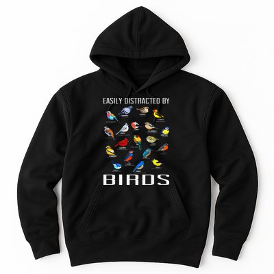 Easily Distracted By Birds Birdwatching Lover Birdwatcher Hoodie