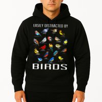 Easily Distracted By Birds Birdwatching Lover Birdwatcher Hoodie