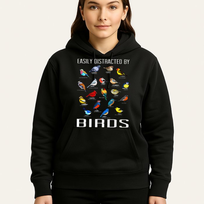 Easily Distracted By Birds Birdwatching Lover Birdwatcher Hoodie