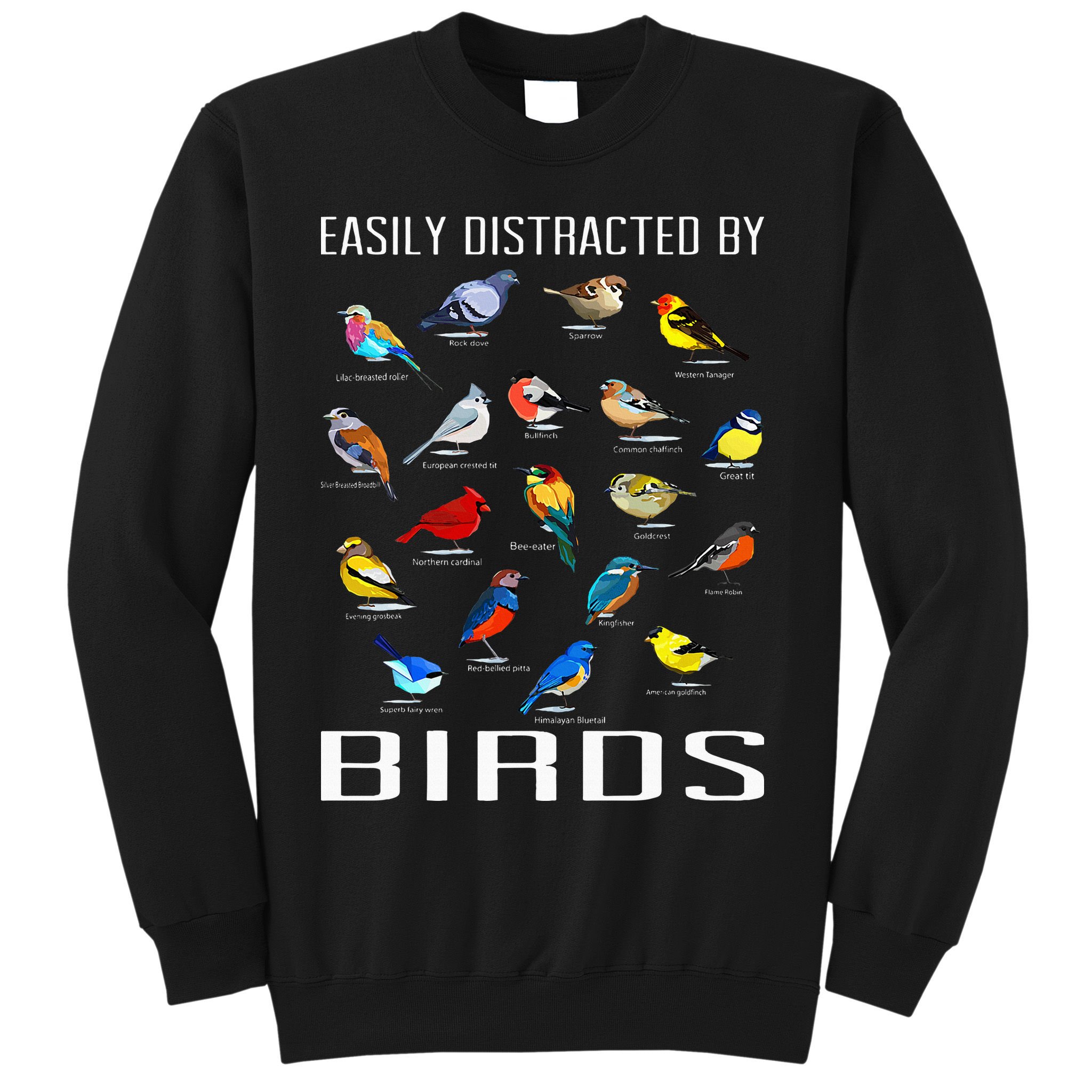 Easily Distracted By Birds Birdwatching Lover Birdwatcher Sweatshirt