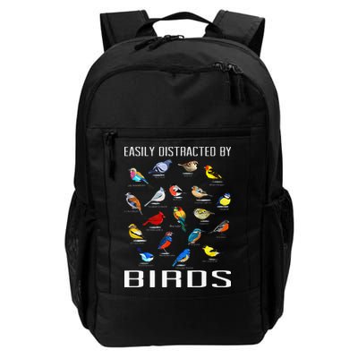 Easily Distracted By Birds Birdwatching Lover Birdwatcher Daily Commute Backpack