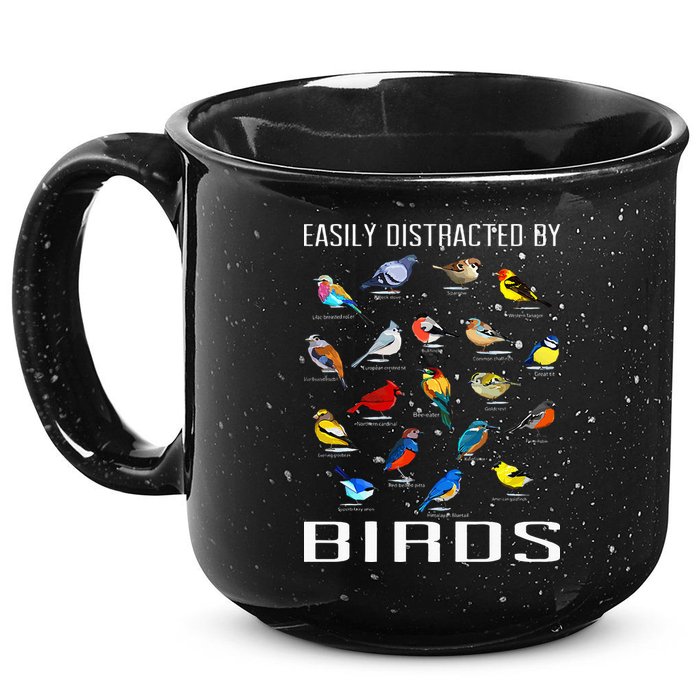 Easily Distracted By Birds Birdwatching Lover Birdwatcher 15oz Campfire Ceramic Mug
