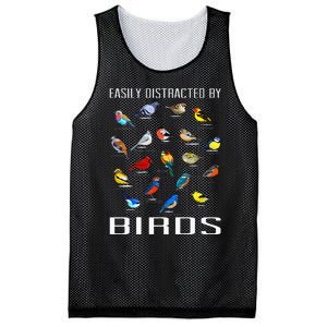 Easily Distracted By Birds Birdwatching Lover Birdwatcher Mesh Reversible Basketball Jersey Tank