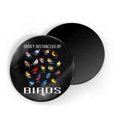 Easily Distracted By Birds Birdwatching Lover Birdwatcher Magnet