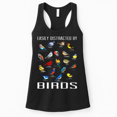 Easily Distracted By Birds Birdwatching Lover Birdwatcher Womens Tank Top
