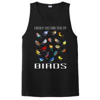 Easily Distracted By Birds Birdwatching Lover Birdwatcher PosiCharge Competitor Tank