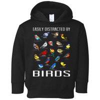 Easily Distracted By Birds Birdwatching Lover Birdwatcher Toddler Hoodie