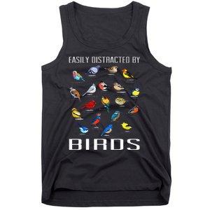 Easily Distracted By Birds Birdwatching Lover Birdwatcher Tank Top