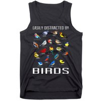Easily Distracted By Birds Birdwatching Lover Birdwatcher Tank Top