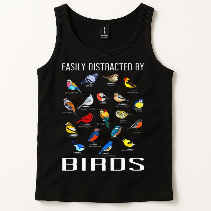 Easily Distracted By Birds Birdwatching Lover Birdwatcher Tank Top