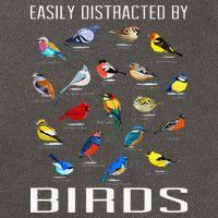 Easily Distracted By Birds Birdwatching Lover Birdwatcher Cotton Canvas Backpack