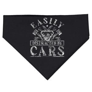 Easily Distracted By Cars Auto Mechanic USA-Made Doggie Bandana