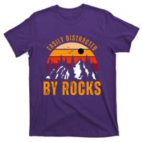 Easily Distracted By Rocks Vintage Funny Rocks T-Shirt