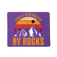 Easily Distracted By Rocks Vintage Funny Rocks Mousepad