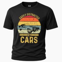Easily Distracted By Cars Automobile Car Lover Cooling Performance Crew T-Shirt