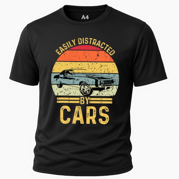 Easily Distracted By Cars Automobile Car Lover Cooling Performance Crew T-Shirt