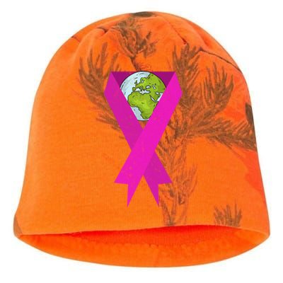 Earth Day Breast Cancer Warrior Pink Ribbon Chemo Patient Gift Kati - Camo Knit Beanie