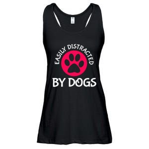 Easily Distracted By Dogs Ladies Essential Flowy Tank