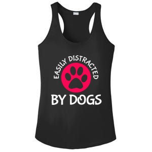 Easily Distracted By Dogs Ladies PosiCharge Competitor Racerback Tank