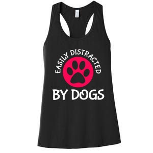 Easily Distracted By Dogs Women's Racerback Tank