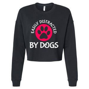 Easily Distracted By Dogs Cropped Pullover Crew