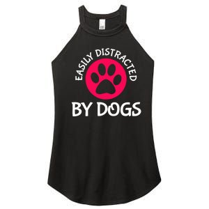 Easily Distracted By Dogs Women's Perfect Tri Rocker Tank