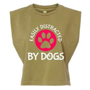 Easily Distracted By Dogs Garment-Dyed Women's Muscle Tee