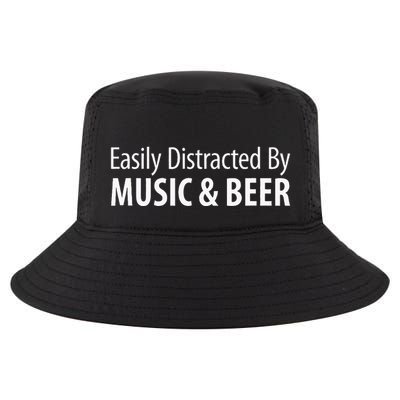Easily Distracted By Music & Beer Cool Comfort Performance Bucket Hat