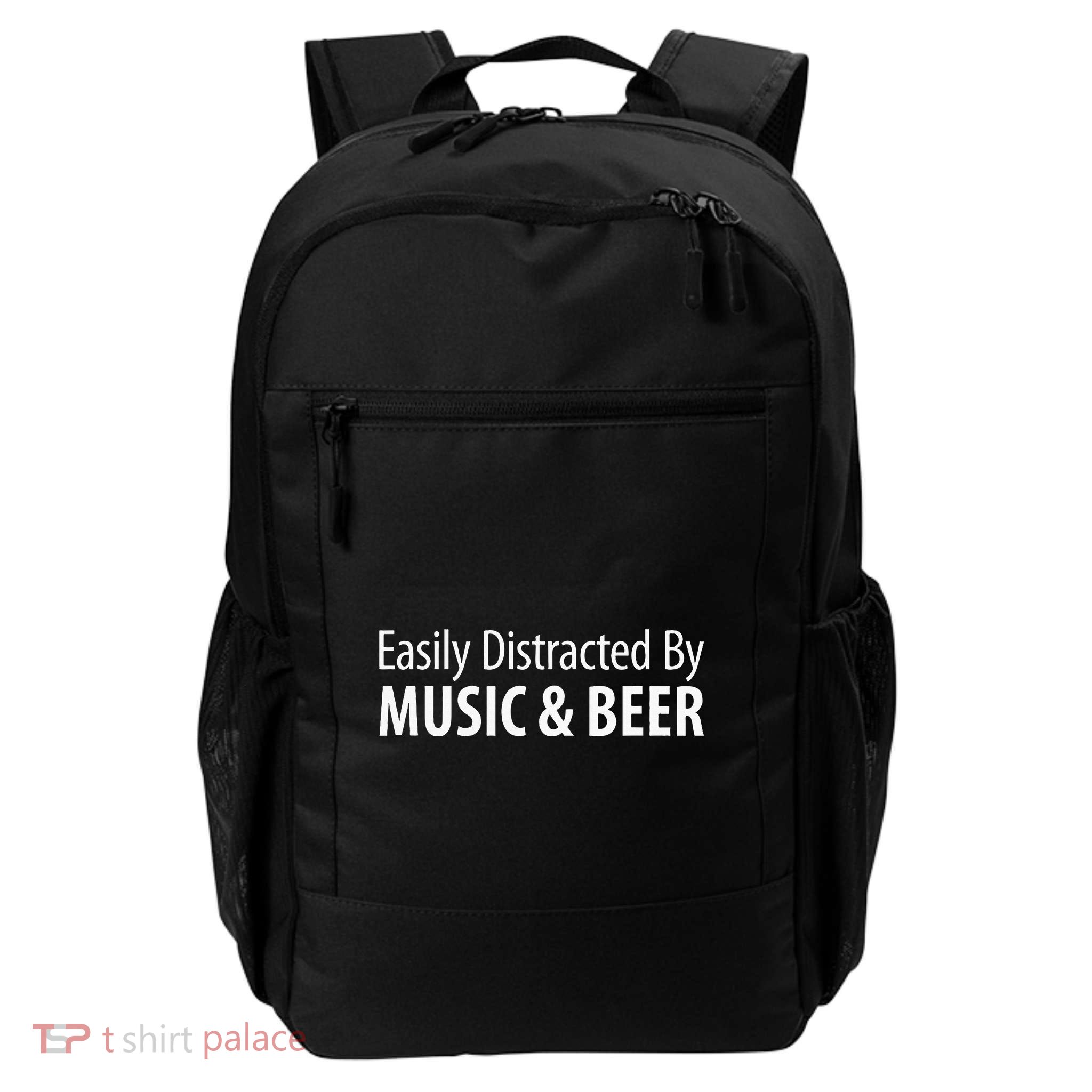 Easily Distracted By Music & Beer Backpack