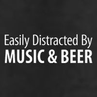 Easily Distracted By Music & Beer 15oz Campfire Ceramic Mug