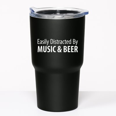Easily Distracted By Music & Beer Tumbler